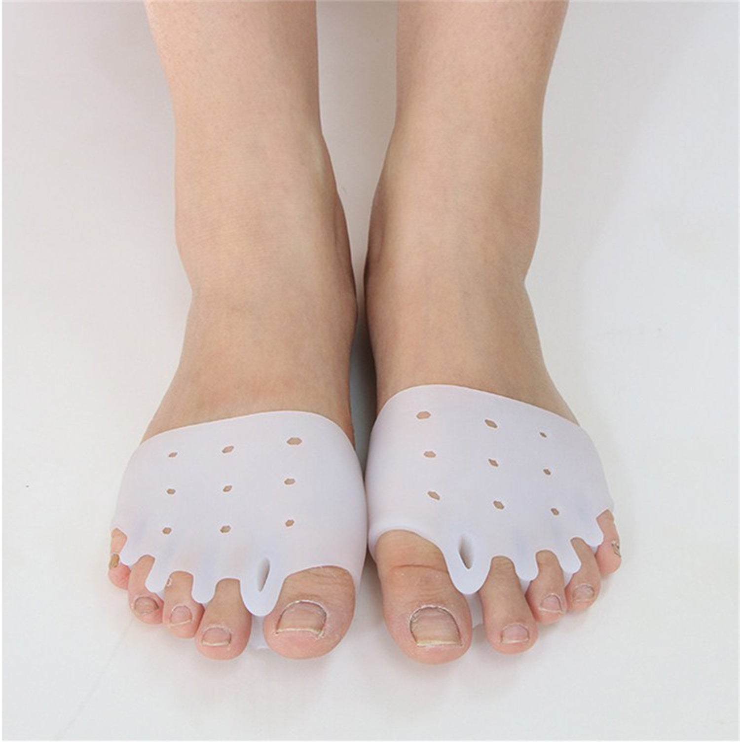 Separatore Dita in Silicone a Nido d'Ape con Cuscinetto Avampiede