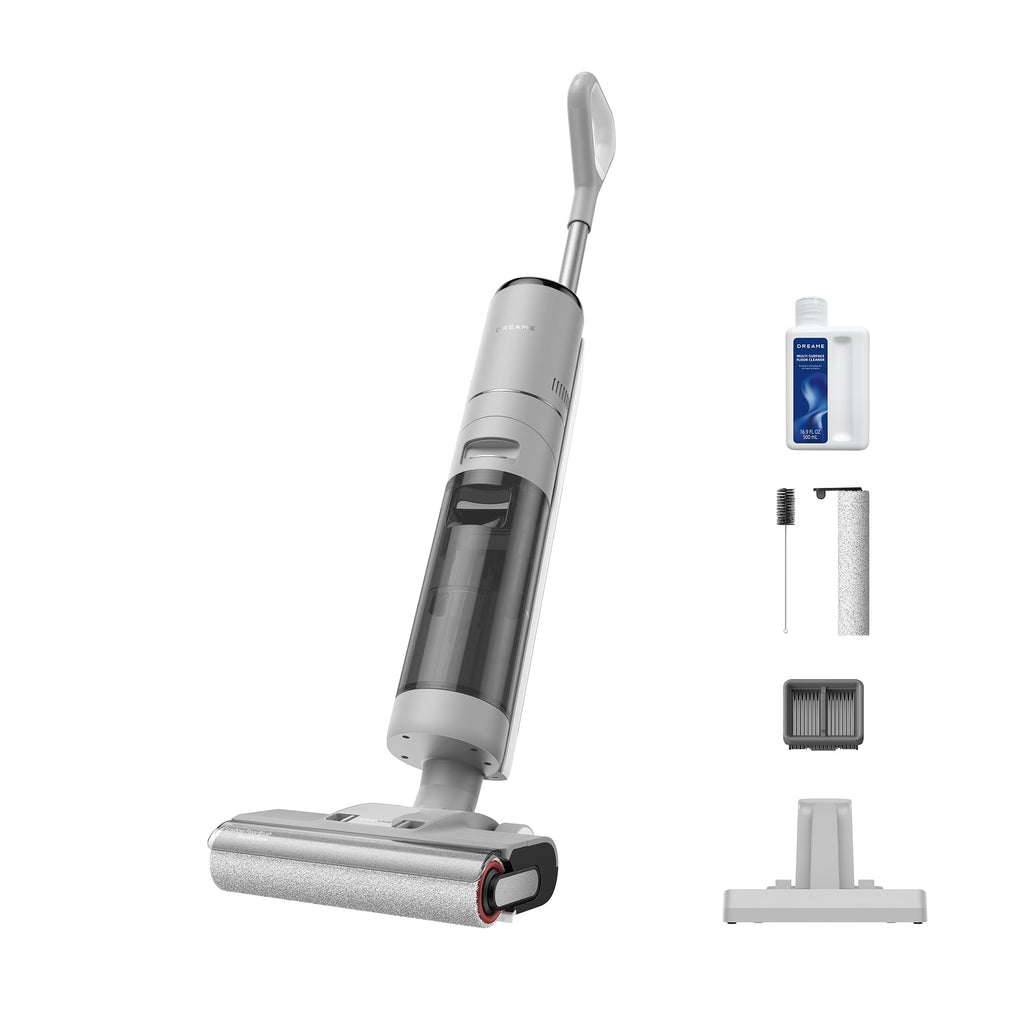 DREAME H12 Pro FlexReach Aspirapolvere Lavapavimenti, Design Piatto a 180°, 5 Min di Asciugatura, Aspirazione da 18.000 Pa, Pulizia a caldo a 90 °C, 50 Min di pulizia continua