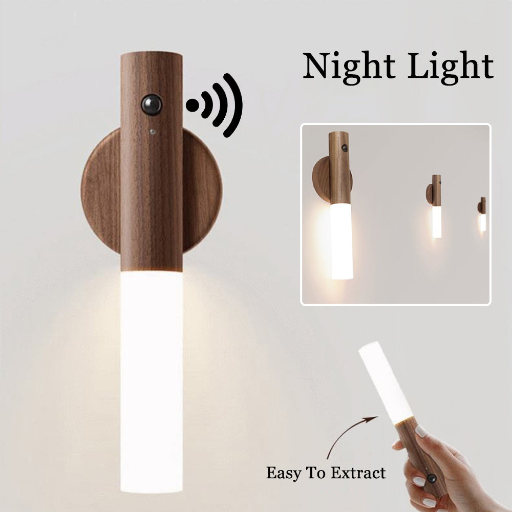 Luce Notturna LED Magnetica Wireless con Sensore di Movimento PIR – Lampada da Parete per Corridoi e Armadi