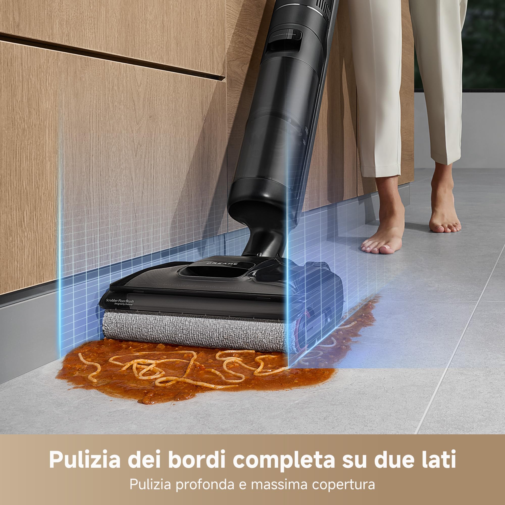 DREAME H12 Pro FlexReach Aspirapolvere Lavapavimenti, Design Piatto a 180°, 5 Min di Asciugatura, Aspirazione da 18.000 Pa, Pulizia a caldo a 90 °C, 50 Min di pulizia continua