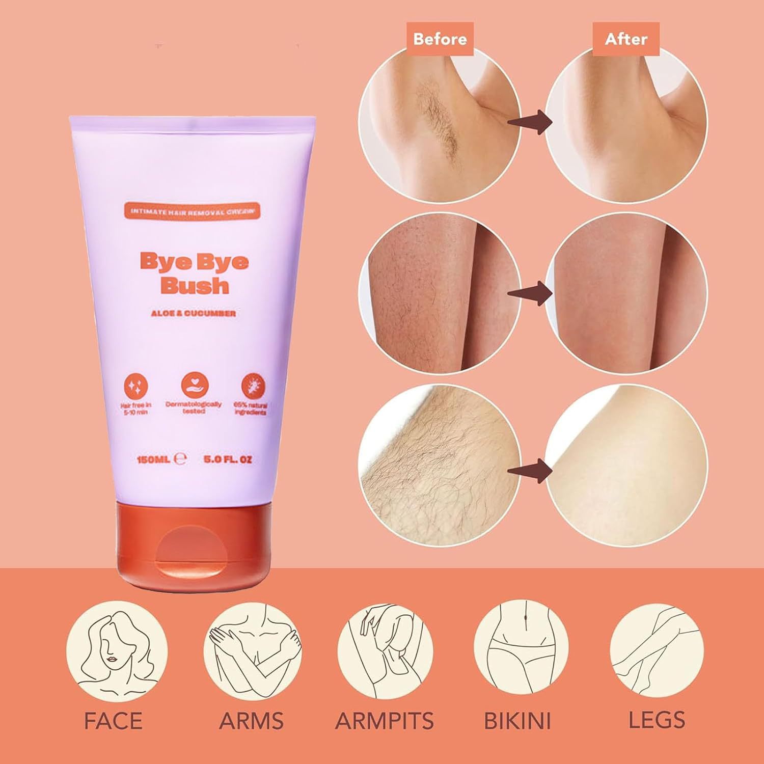 Crema Depilatoria Delicata Non Irritante per Depilazione Efficace